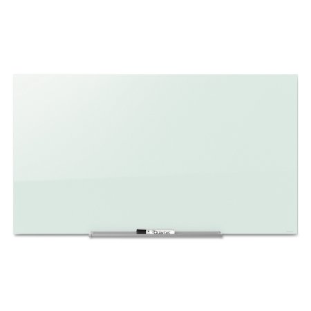 QUARTET InvisaMount Magnetic Glass Marker Board, Frameless, 85" x 48", White Surface G8548IMW